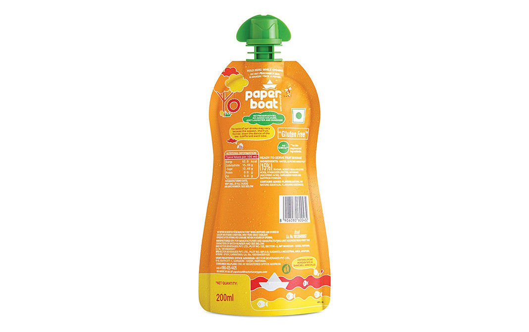 Paper Boat Alphonso Aam   Bottle  200 millilitre